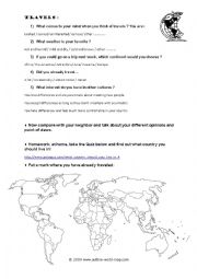 Travel questionnaire