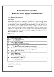 English Worksheet: My First Porfolio