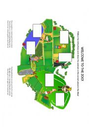 English Worksheet: Zoo Map