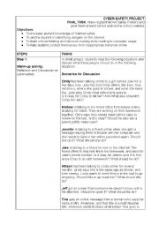 English Worksheet: Cybersafety