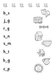 English Worksheet: phonics cvc medial vowel 