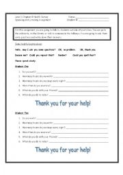 English Worksheet: Health survey 