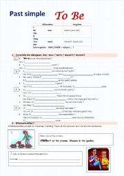 English Worksheet: Past simple - to be