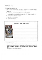 English Worksheet: Language and writing exercises for 4th level tunisian pupils