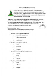 English Worksheet: A special Christmas present