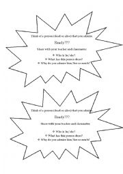 English Worksheet: heroes