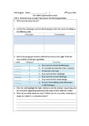 English Worksheet: writing