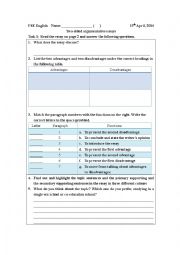 English Worksheet: writing