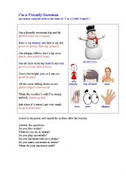 SNOWMAN (an action song for kids)