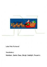 English Worksheet: Santa Vocab