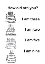 English Worksheet: How old are you?