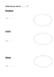 English Worksheet: Meals