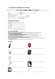 English Worksheet: Beginner
