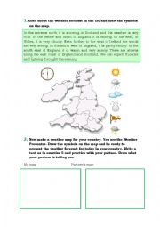 English Worksheet: Weather forecast