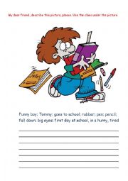 English Worksheet: Describe a picture