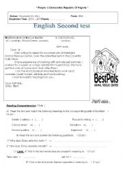 English Worksheet: test about applying for a job