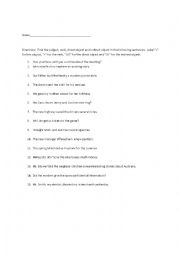 English Worksheet: Direct and Indirect Objects