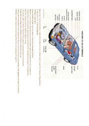 English Worksheet: Anatomy of an automobile