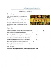English Worksheet: Contagion - Passive Voice