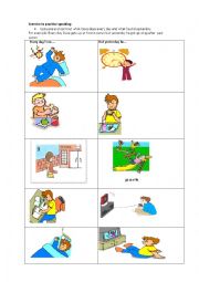 English Worksheet: Routines in the past and in the present