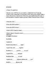 English Worksheet: reading for children