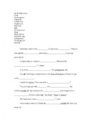 English Worksheet: Grocery shopping vocabulary- Cloze exercise