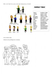 English Worksheet: Family relationships