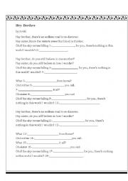 English Worksheet: hey brother