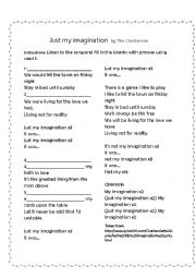 English Worksheet: just my imagination