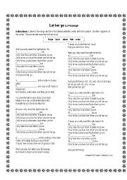 English Worksheet: Let her go