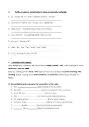 English Worksheet: present simple vs. present continuous