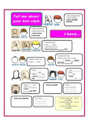 Worksheet_ Hair Styles ( I have...)