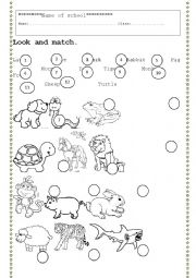 Animals (matching activity)