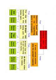 English Worksheet: true/false tree