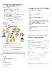 English Worksheet: 9th grades activity