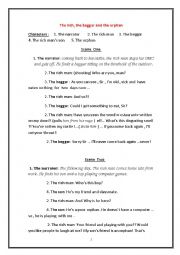 English Worksheet: A play