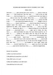 English Worksheet: reading and grammar exercise on simple past tense