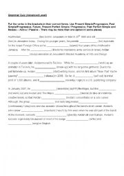 English Worksheet: Grammar Quiz / Review - All tenses passive and active
