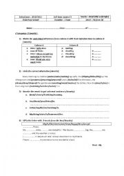 English Worksheet: 7th form test 