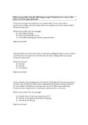 English Worksheet: Inference exercise sheet