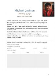 michael jackson biography resume