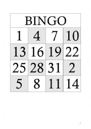 BINGO 1-31