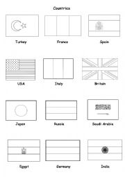 English Worksheet: Countries