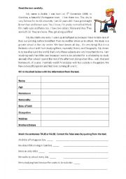 English Worksheet: Daily Routine test