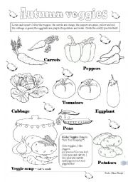 English Worksheet: Atumn veggies