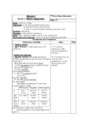 7th form lesson plan whats happening module two section 2