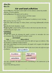 English Worksheet: Module 3 Lesson 1 Air And Land Pollution