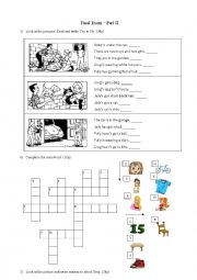 English Worksheet: Happy Street 1 - Final Exam (units 5-8) - Part II