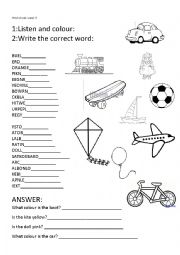 English Worksheet: find the word