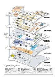 English Worksheet: DIRECTIONS INSIDE A BUILDING